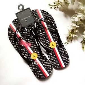 Tommy Hilfiger Women's Bailly Flip-Flop SIZE 8 Color BLACK Patent